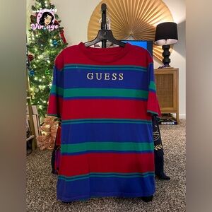 Vintage Guess Originals Striped Logo T-Shirt